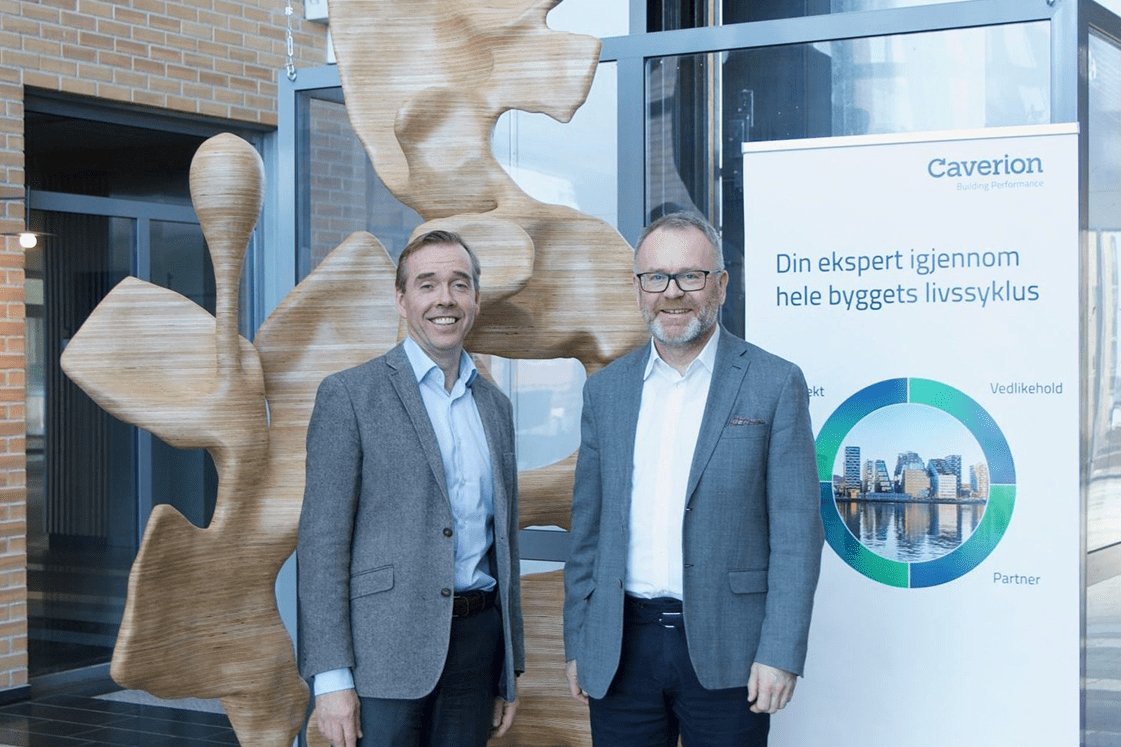 Halvard S. Kilde, CEO i Metier og Martin Walberg Bakk, leder for Project Management Office BU Prosjekt i Caverion Norge