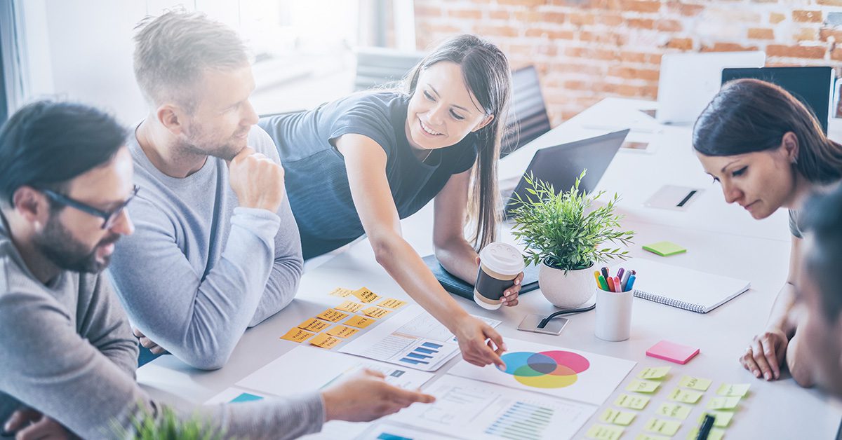 team som jobber sammen om planlegging