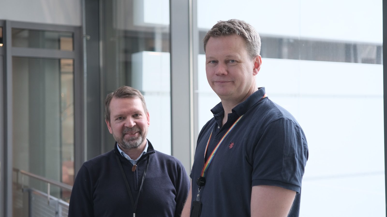 Lars Øverby fra Metier og Torgeir Slotte, leder Tjenesteutvikling, FNT utvikling i Avinor.